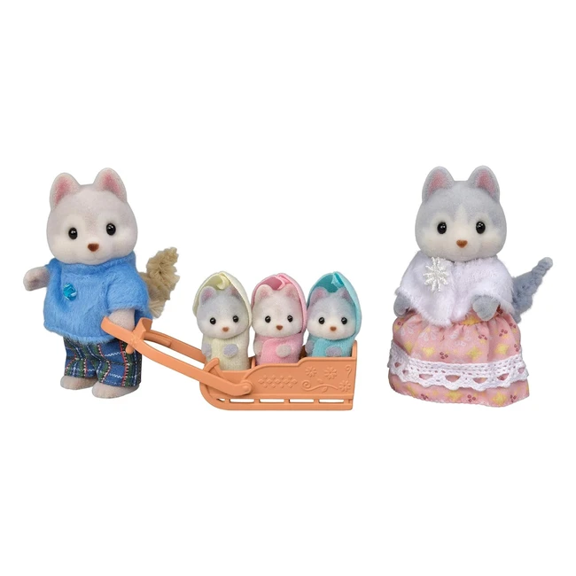 Sylvanian Families Le Village - Famille Husky 5636 - 5 Figurines - Mini Poupées