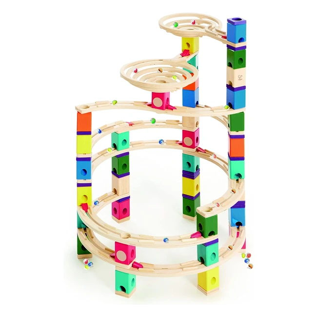 Quadrilla Quae6008 - Pista per Biglie in Legno - Costruisci il Ciclone - Alta Qualità - Gioco Intelligente per la Famiglia - Tempo di Qualità Insieme