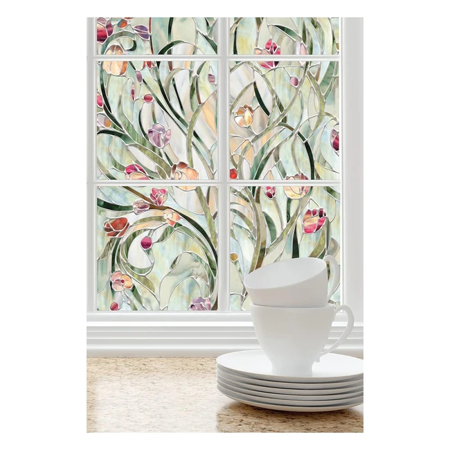 Artscape 010156 Spanish Garden Window Film - Multicolor - 61x92cm - Privacy, UV Protection