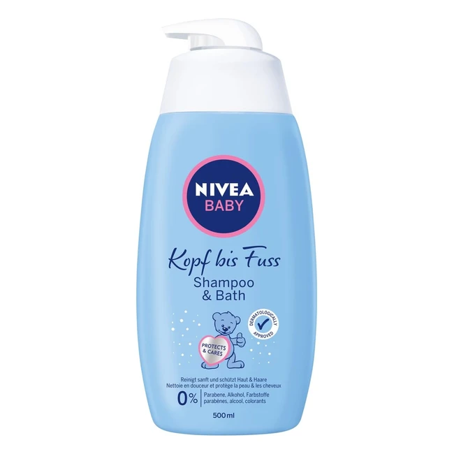 Nivea Baby Champú y Baño 500ml - Cuidado y limpieza para la piel delicada del bebé