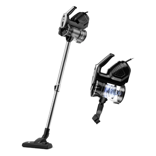 di4 Aspirovac CA600 Elektrobesen Staubsauger mit Zyklonsystem und HEPA-Filter-Technologie 600 W Leistung Schwarz Amazon Exklusiv