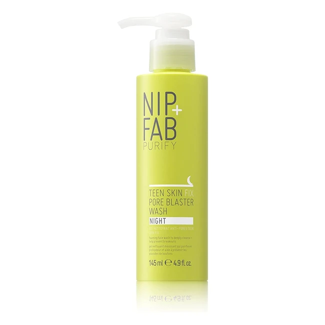 Nip + Fab Teen Skin Fix Pore Blaster Night Face Wash - Refines Pores, Prevents Breakouts - 14491ml
