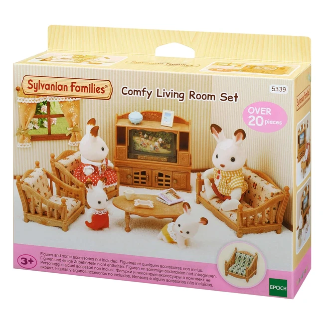 Sylvanian Families L5339 Landhaus Wohnzimmer Puppenhaus Möbel 30x50cm - Handbemalte Figuren & Handgemachte Kleider