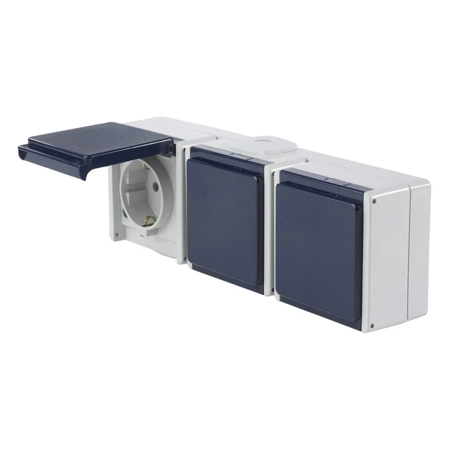 Schwabe Surface-mounted Socket, 3-way Distribution, Intelligent Cable Management