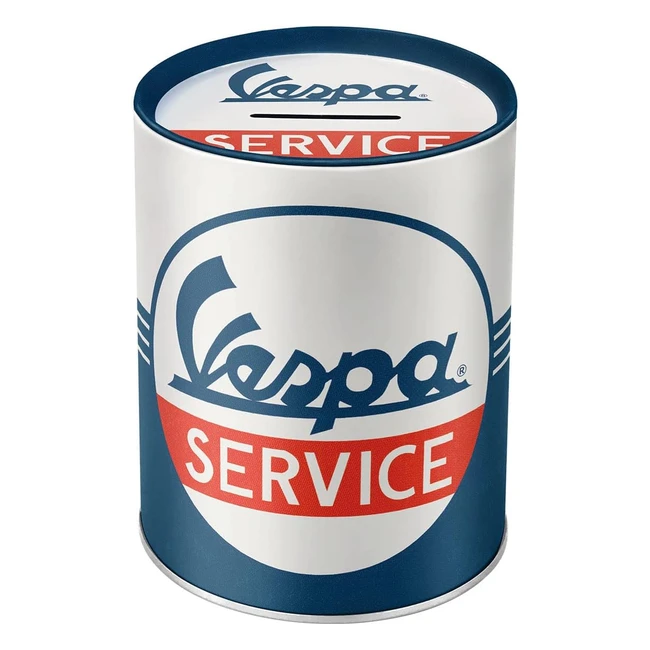 Tirelire Rétro Vespa - Idée Cadeau pour Fans de Scooters - Bote à Billets en Métal - 1L