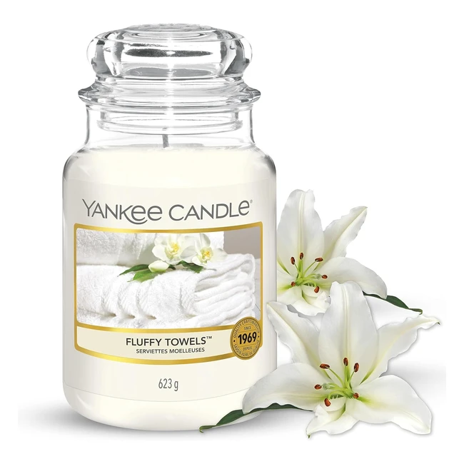 Yankee Candle Duftkerze groß, frischer Wäscheduft, langanhaltend, 150 Stunden Brenndauer