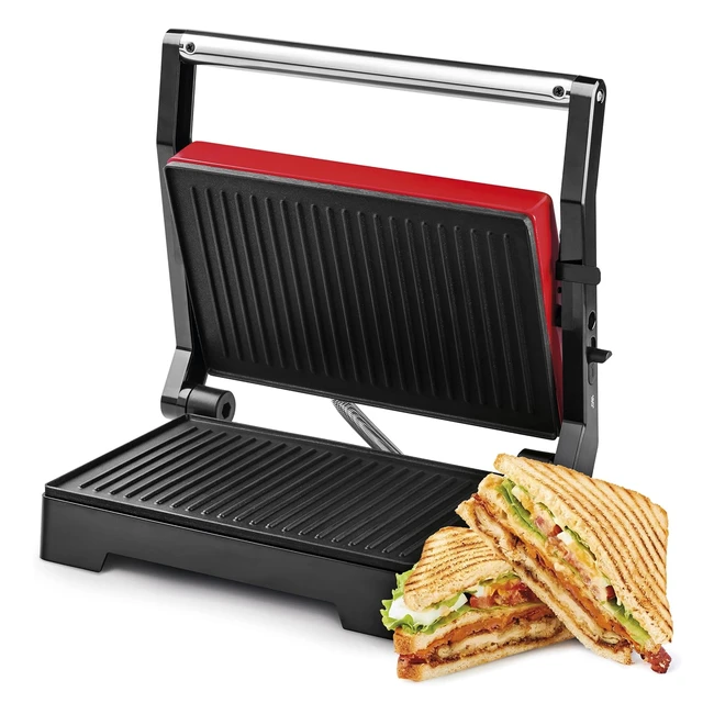 Ufesa Kontaktgrill & XXL Sandwich-Toaster, für alle Toastgrößen, Steak- und Panini-Grill, antihaftbeschichteter Sandwichmaker, leicht zu reinigender elektrischer Grill, isolierte Griffe, 1000 W, PR1000