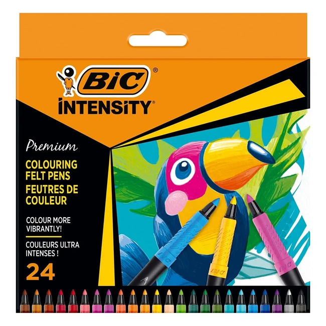 BIC Intensity Premium - Rotuladores para colorear con cuerpo negro - Cmodo gri