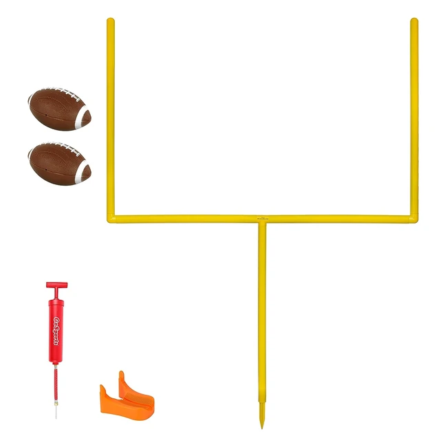 Pro Kick Challenge - Lot de Poteaux de But de Terrain avec Ballons et T-Shirt - Taille Réelle pour Enfants et Adultes