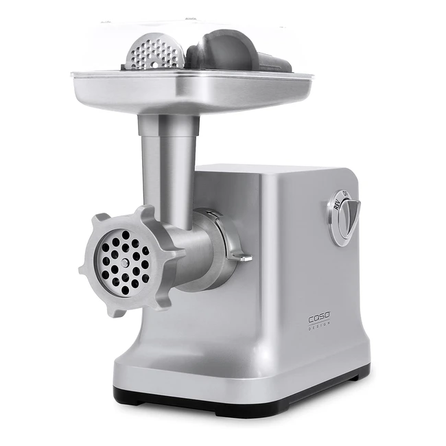 Caso Germany Tritacarne FW2000 - Motore Potente, Corpo in Alluminio, 2 Velocità, 3 Set di Taglio, Salsiccia di Riempimento, Facile da Pulire