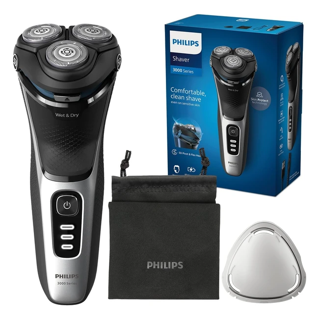 Philips Electric Shaver 3000 Series - SkinProtect Technology - Wet & Dry - Cordless Shaver - Model S324112