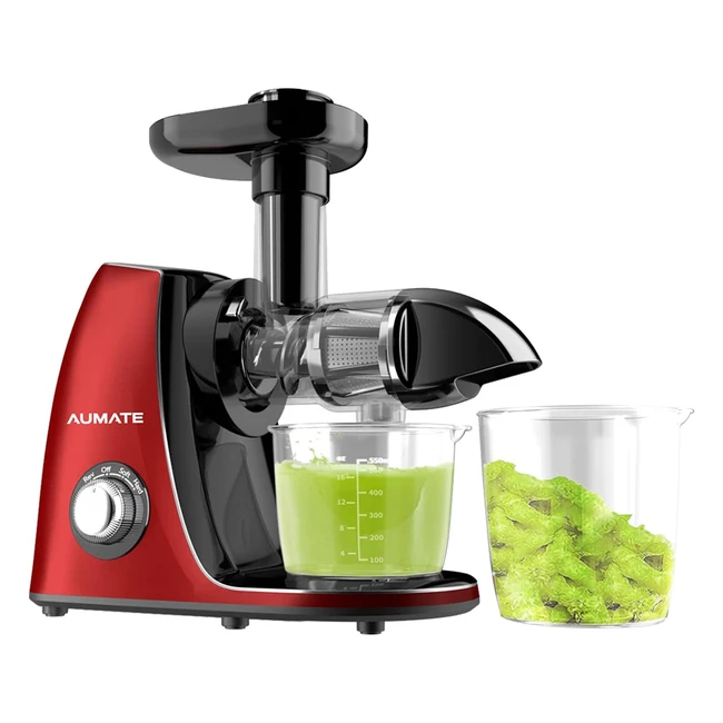 Aumate Slow Juicer - Fresh & Healthy Fruits and Vegetables Juice - Quiet Motor - Reverse Function