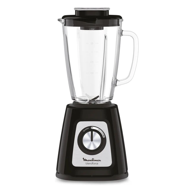Frullatore Moulinex Blendforce con Raffreddamento ad Aria - Potenza 800W - Vaso in Vetro - 2 Velocità e Funzione a Impulsi