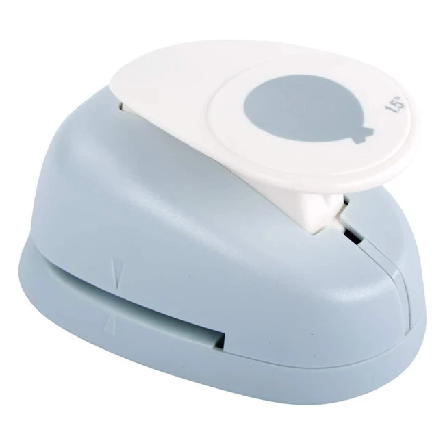 Rayher 69200000 Motivstanzer Ballon 3,81 cm Durchmesser, Papier bis 200 g/m², Sechseck-Motiv, Grau