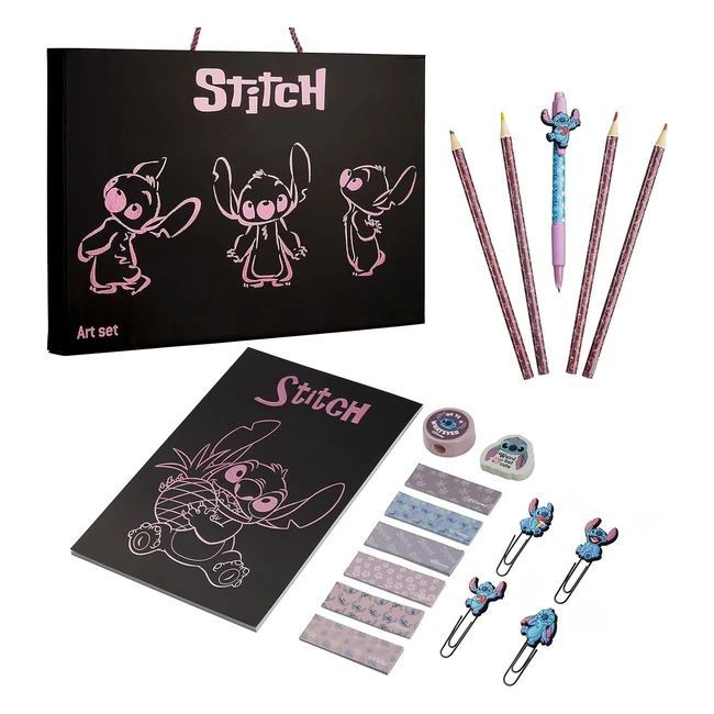 Disney Stitch Stationary Sets - Cute Supplies for Girls - Art Set