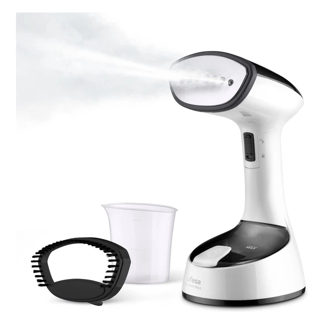 Ufesa Steamer Black Mist - Vertikales Reisebügeleisen, 1470 Watt, 150ml Tank - Dampfbürste für dicke Stoffe