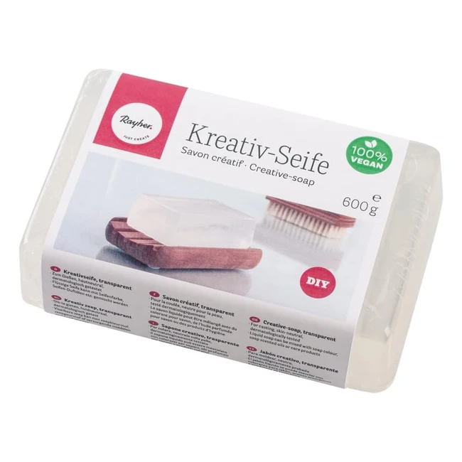 Rayher 34227000 Kreative Seife hautfreundlicher Block 600 g Handgemachte Wellnes