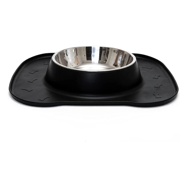 Ciotola per cibo e acqua per cani Happilax Premium con cuscinetto integrato in acciaio inox 1600ml