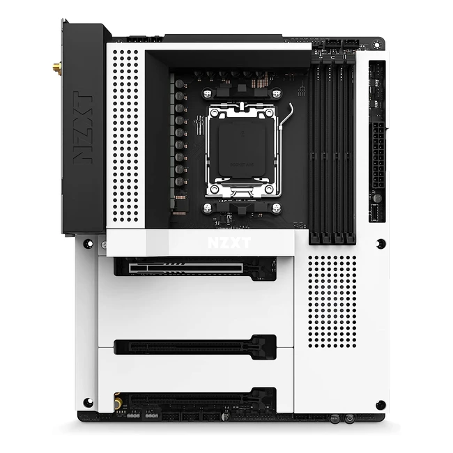 NZXT N7 B650E White Motherboard - RGB Lighting, PCIe Gen 5, WiFi 6E