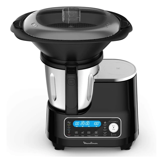 Robot cuiseur vapeur Moulinex ClickChef, compact 36L, 1400W, 5 programmes, 32 fonctions