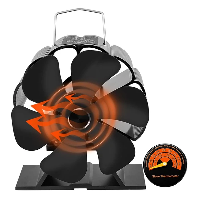 Jimbon 6 Blade Mini Stove Fan - Heat Circulation for Wood Burner - Eco-Friendly