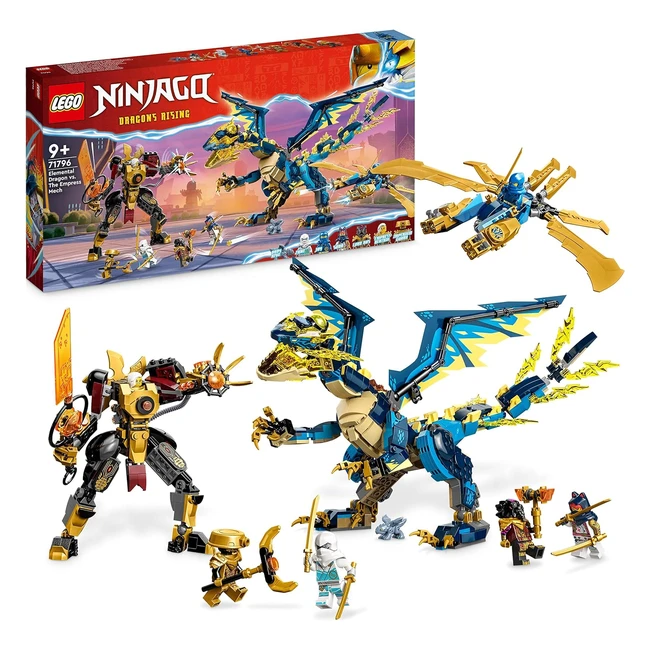 LEGO 71796 Ninjago Elemental Dragon vs The Empress Mech Building Toy Set