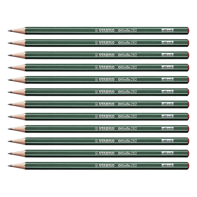 Stabilo Othello Graphite Pencil 4B - Pack of 12 - Breakproof Lead