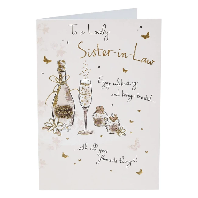 Carte d'anniversaire traditionnelle Piccadilly Greetings pour belle-sur blanc 178x127 cm