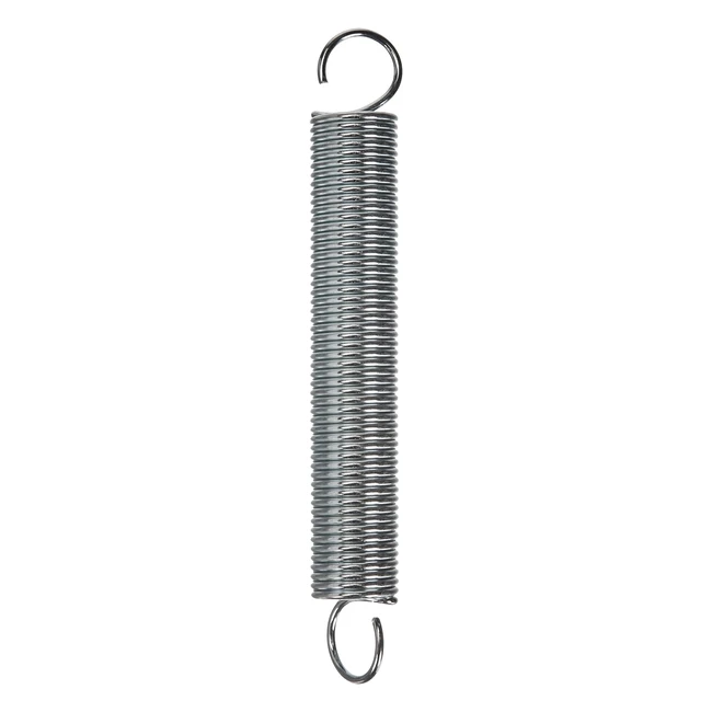 Muelle de tracción Chapuis RST4, acero galvanizado, carga de trabajo 6 kg, 15 mm de diámetro, 110 mm de longitud, color gris