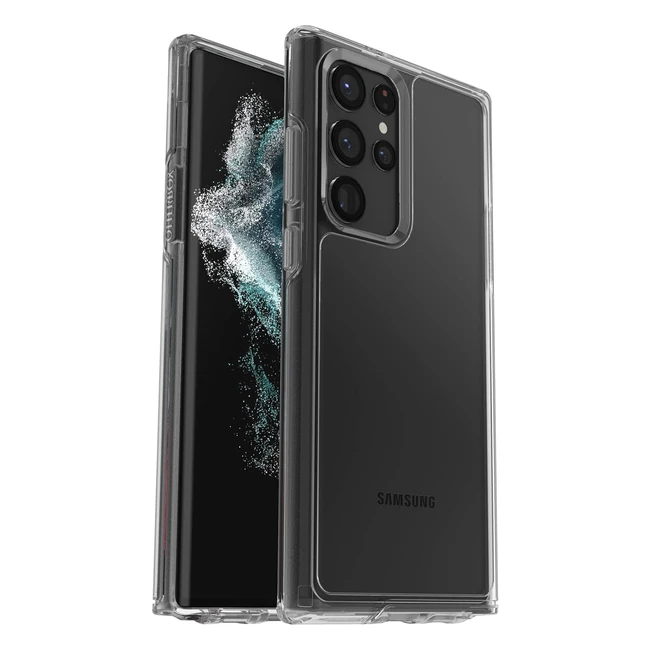 Cover Samsung Galaxy S22 Ultra Otterbox Symmetry Clear - Resistente a Shock e Cadute - Testata 3x MIL-STD 810G - Protezione Antimicrobica Trasparente