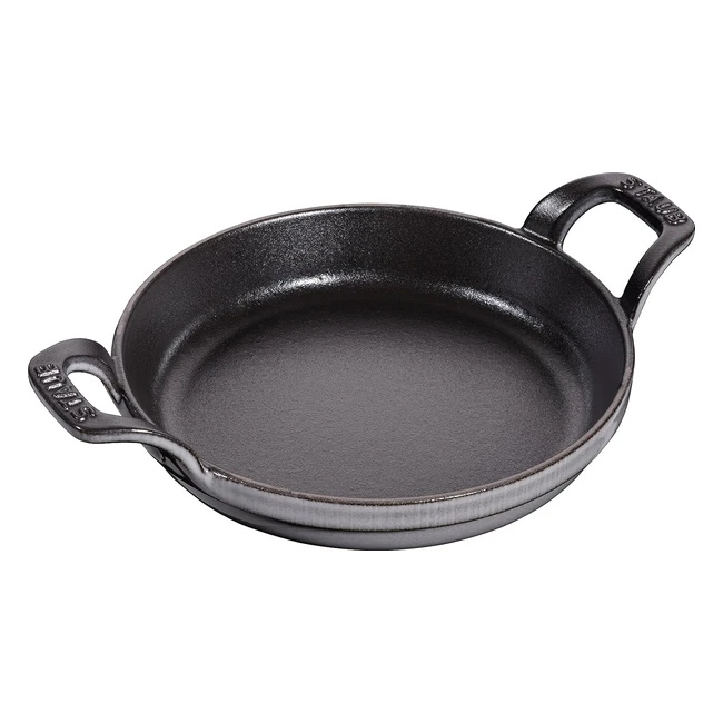 Staub 405095520 Cast Iron Roasting Dish - Grey 16 cm - Retains Heat Easy to Cl