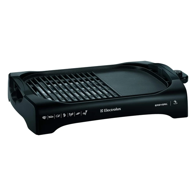 Grill Elettrico Electrolux ETG340 EasyGrill 2200W Nero - Cottura Salutare e Senza Fumo