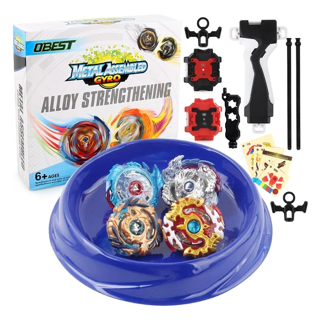 Pack de toupies Obest Bey Battle Gyro Burst - volution Gyro 4x Burst 2x Launch
