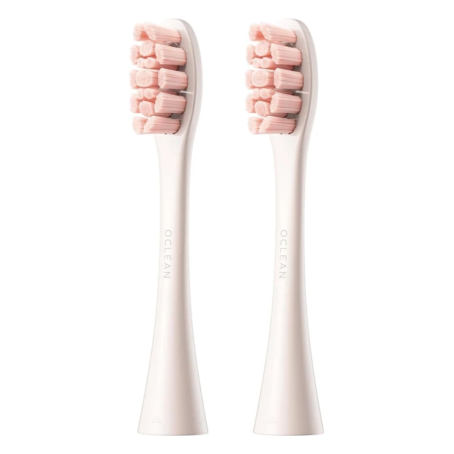 Oclean Toothbrush Standard Clean Brush Head Replacements - FDA Approved - 2 Pack - PW03 Pink