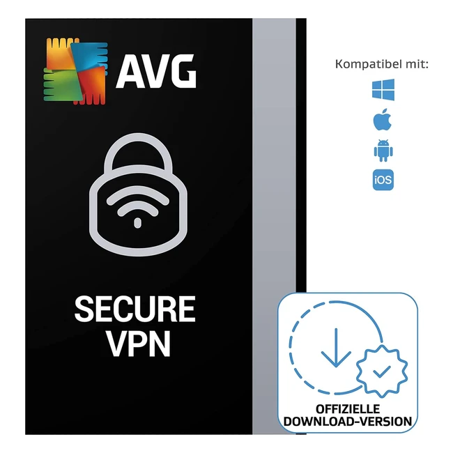 AVG Secure VPN - Schutz der Privatsphäre für Windows, macOS und Android - 5 Geräte - 1 Jahr
