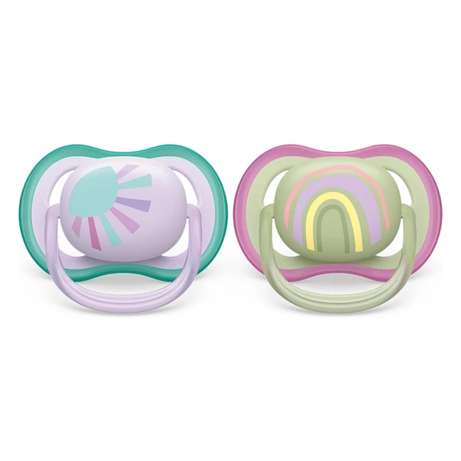 Philips Avent Ultra Air Soother - Breathable Baby Soothers for Babies 0-6 Months