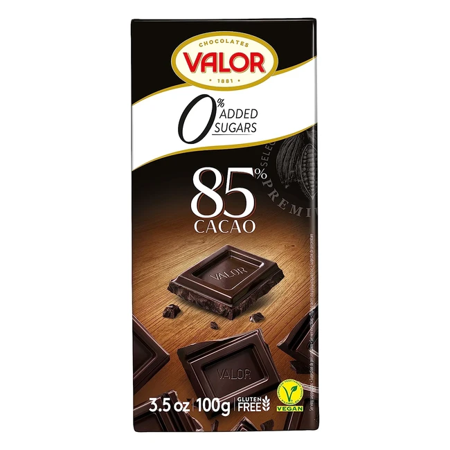 Chocolate Negro Valor 85 Sin Gluten - Pack 17 Unidades