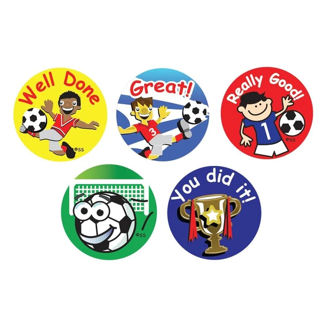 Pegatinas de recompensa de fútbol - Pack de 180 - Marca Sticker Solutions