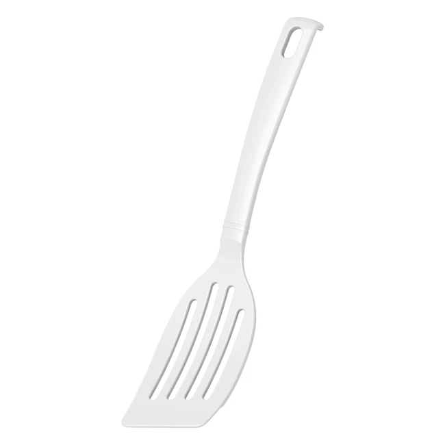 Spatule fente Fackelmann 24284 - Blanc - Pour casseroles et poêles revêtues - Quantité 1
