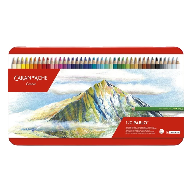 Set de 120 crayons de couleur Caran d'Ache Pablo 0666420