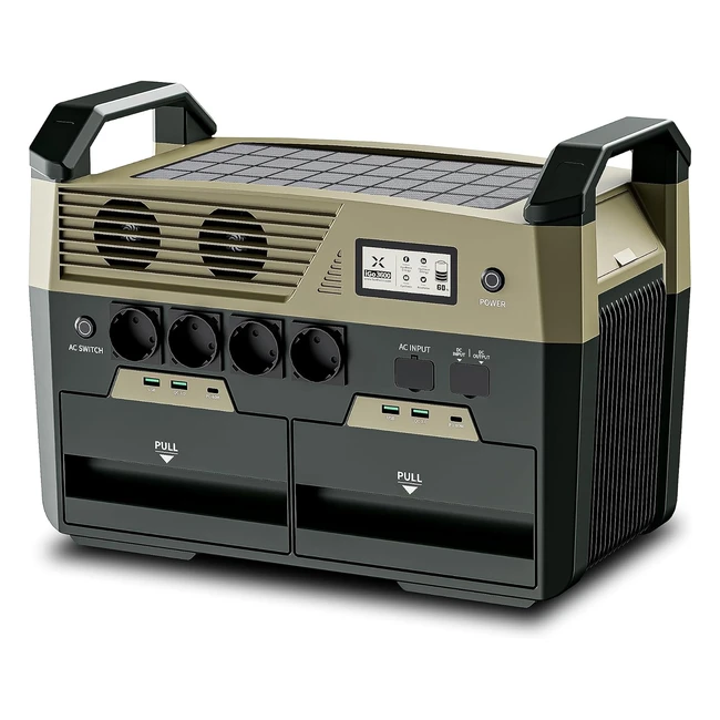 Foxtheon tragbare Powerstation Solar Generatoren 3600Wh3200W