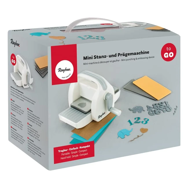 Rayher 60999000 Mini Stanz- und Prgemaschine fr unterwegs - Flexibilitt da