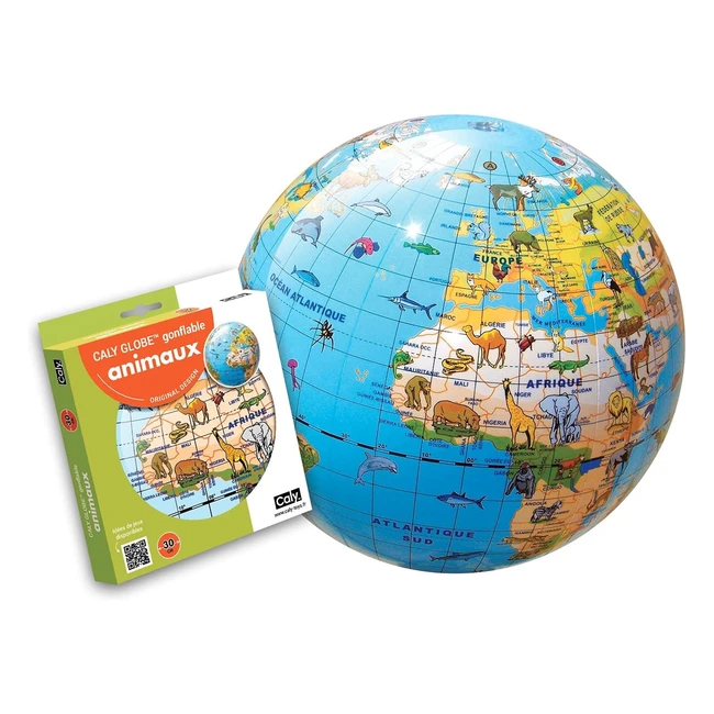 Calyglobe Classic Palla Gonfiabile Animali 30 cm - Gioco Educativo per Bambini