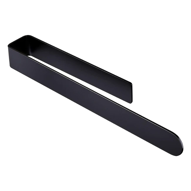 Toallero Negro 37cm - Ruicer - Adhesivo Acero Inoxidable - Barra Toallero Pared