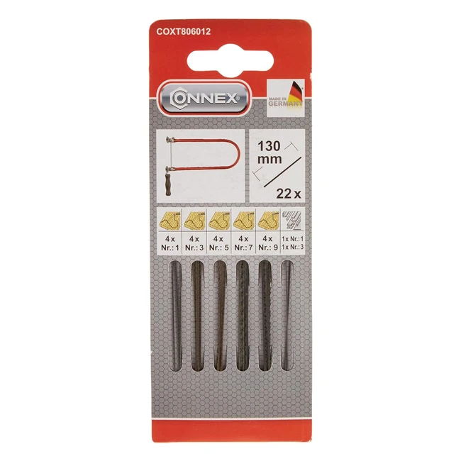 Set de 22 lames de scies  chantourner Taifun 130 mm - Connex COXT806012