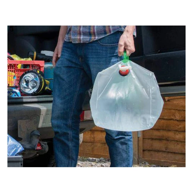 Bidon d'eau pliable Silverline 159729 - 20L - Réservoir clair - Poignées intégrées