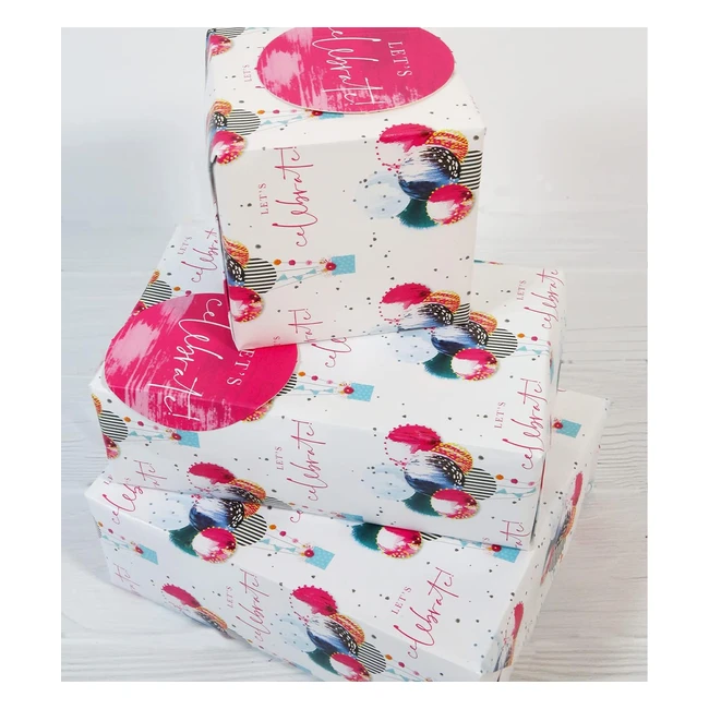 Abacus 12373A - Confezione Regaloparty Balloons con 2 Fogli e 2 Etichette in Plastica