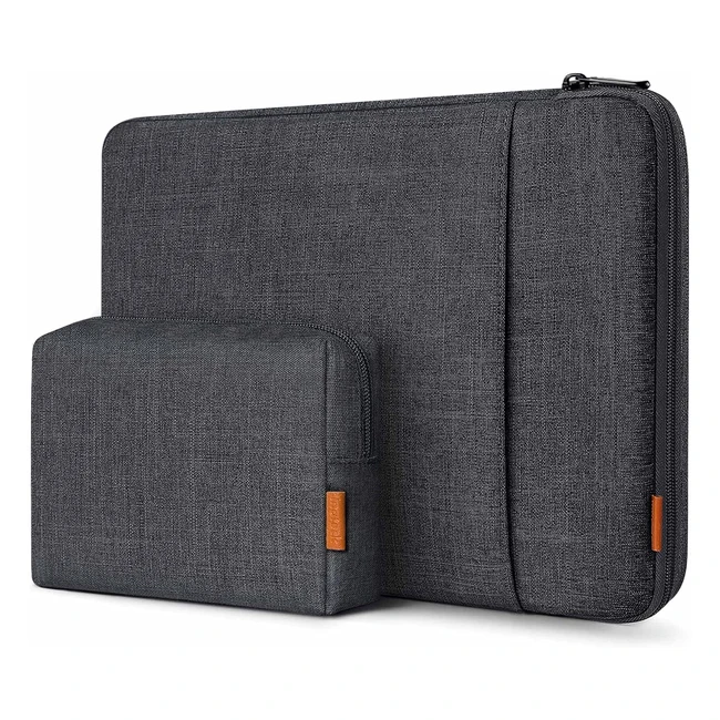 Housse de protection 360 pour ordinateur portable Inateck 133 pouces - MacBook Pro, MacBook Air, Matebook D14 - Noir/Gris