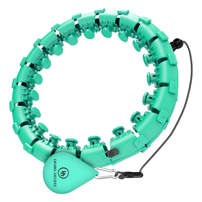 Desire Deluxe Hula Hoop Fitness Dimagrante con Pesi - Facile da Usare - Perdita Peso - Anello Smart Attrezzo per Addominali