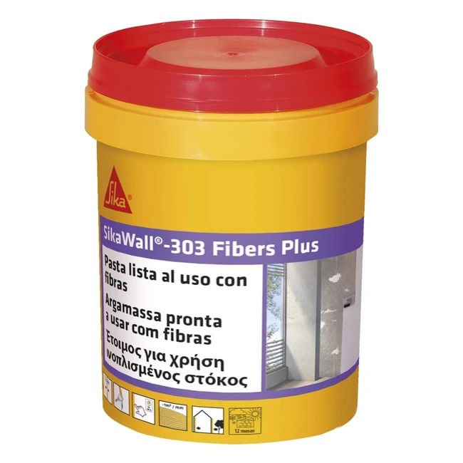 Sikawall303 Fibers Plus Mastic Acrylique Prt  lEmploi en Fibre de Verre Bla